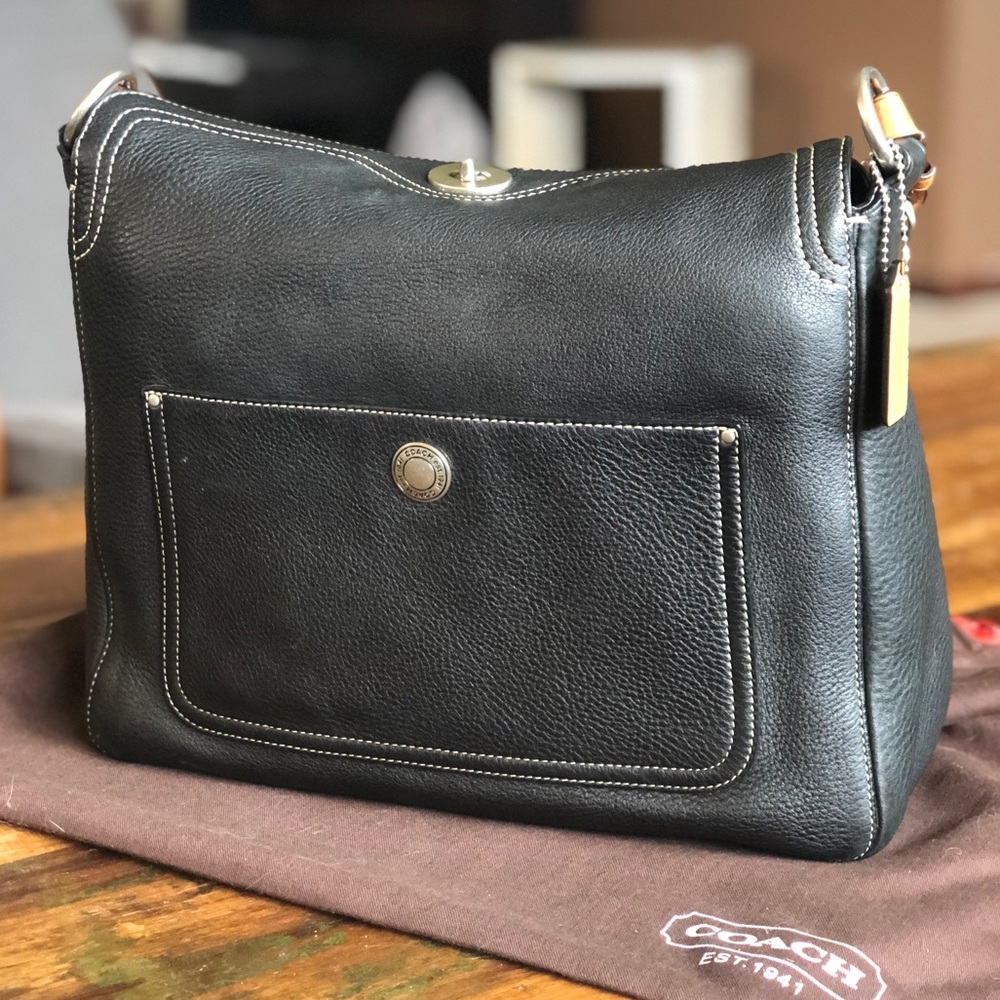 Coach Black Leather Handbag